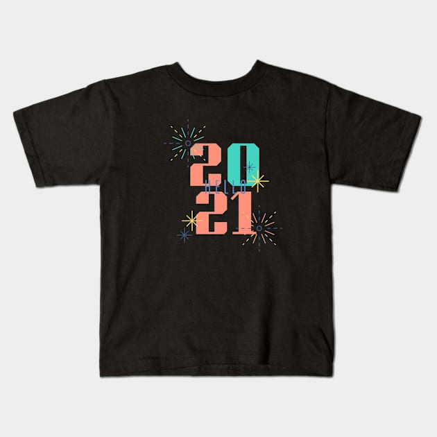 Hello 2021 Kids T-Shirt by Travelite Design